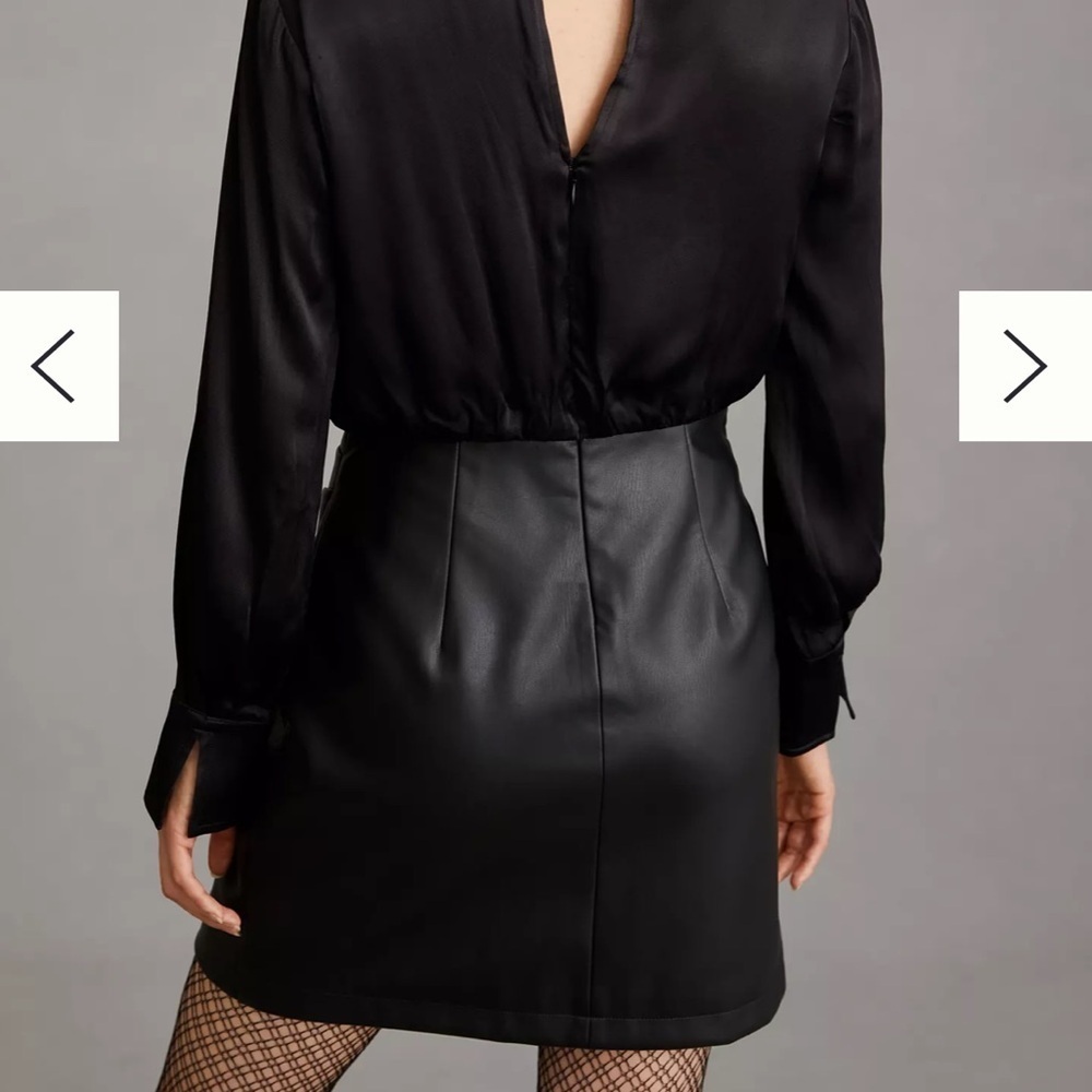 MAEVE Satin Leather Dress - Picture 6 of 8